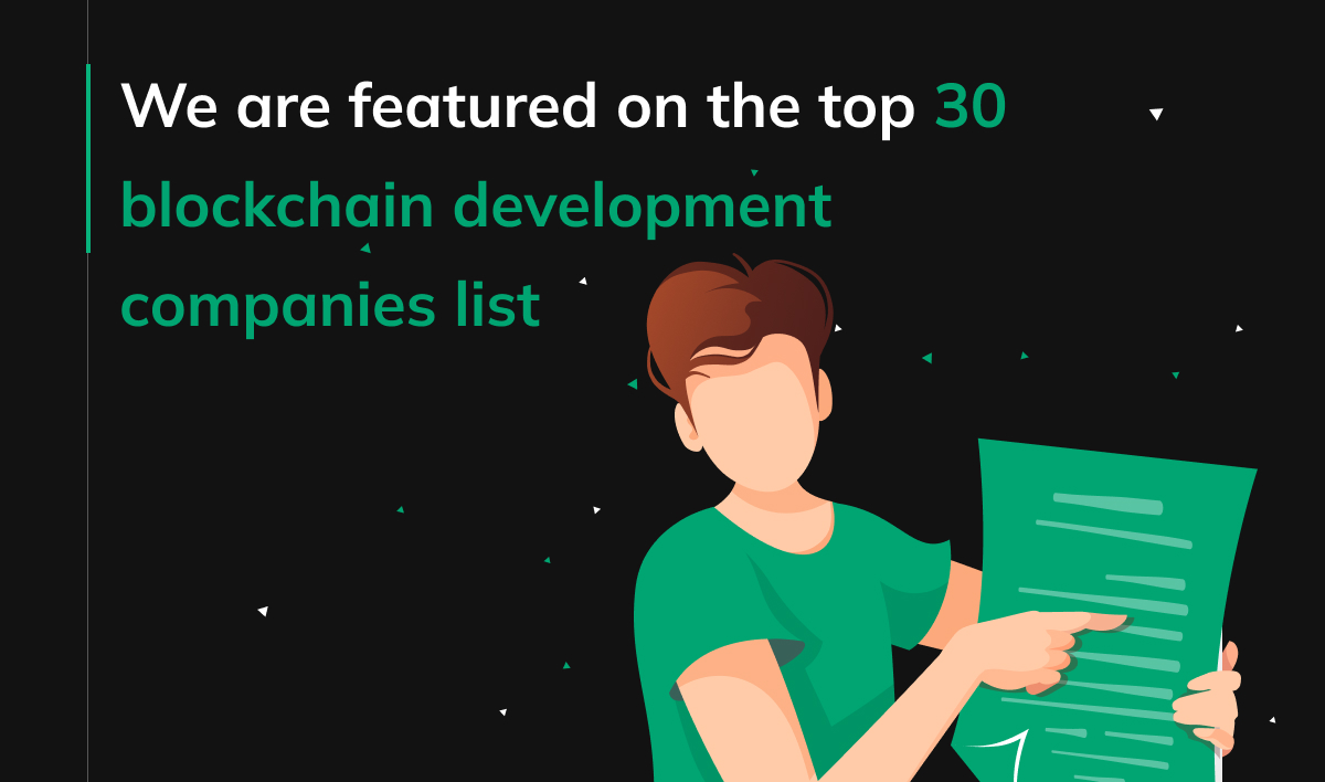 We are featured on the top 30 blockchain development companies list