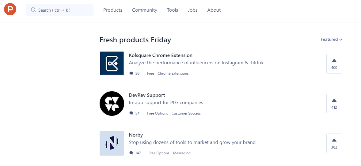 Fresh products Friday