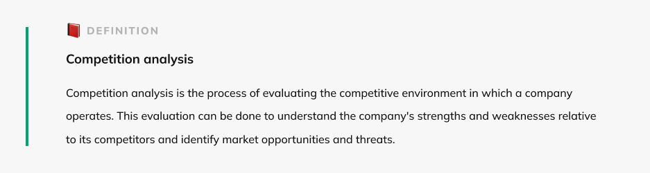 competition-analysis definition