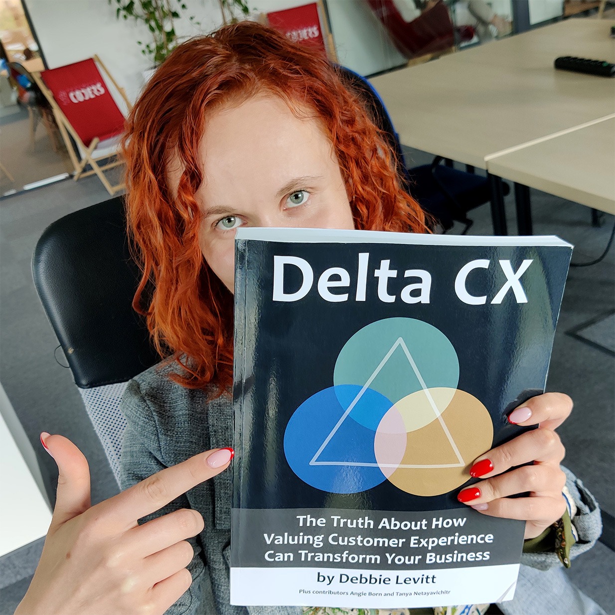 Kasia with Delta cx book