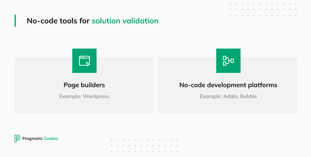 no code tools for solution validation