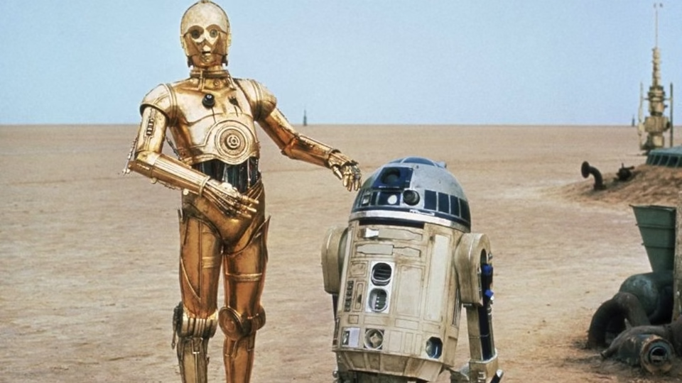 R2D2 and C3PO AI robocoworkers